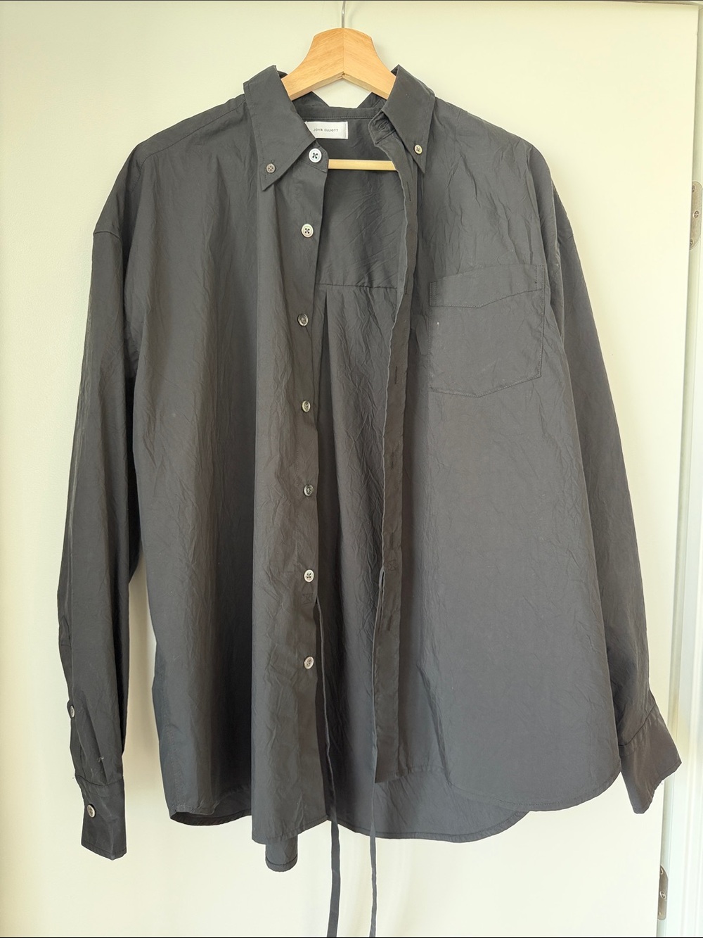 John Elliot Black Button-Up Shirt